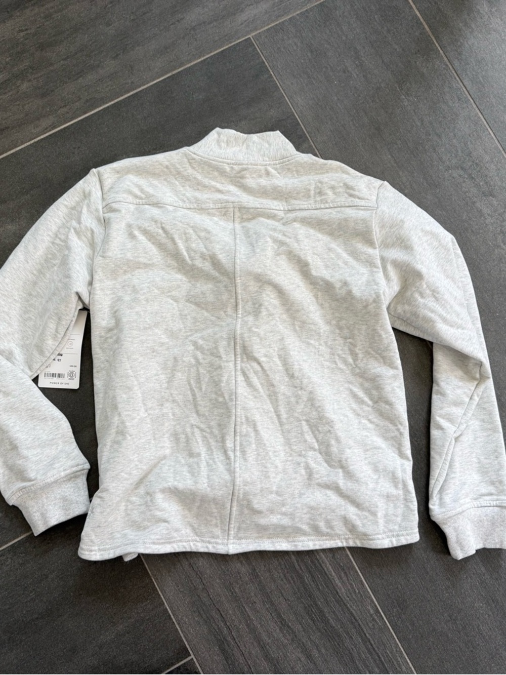 Athleta Retroterry Wrap Sweatshirt Gray NWT XS - Picture 3 of 5